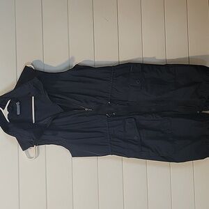 ATHLETA CITY SLICKER FULL ZIP VEST DRESS  MEDIUM NAVY BLUE